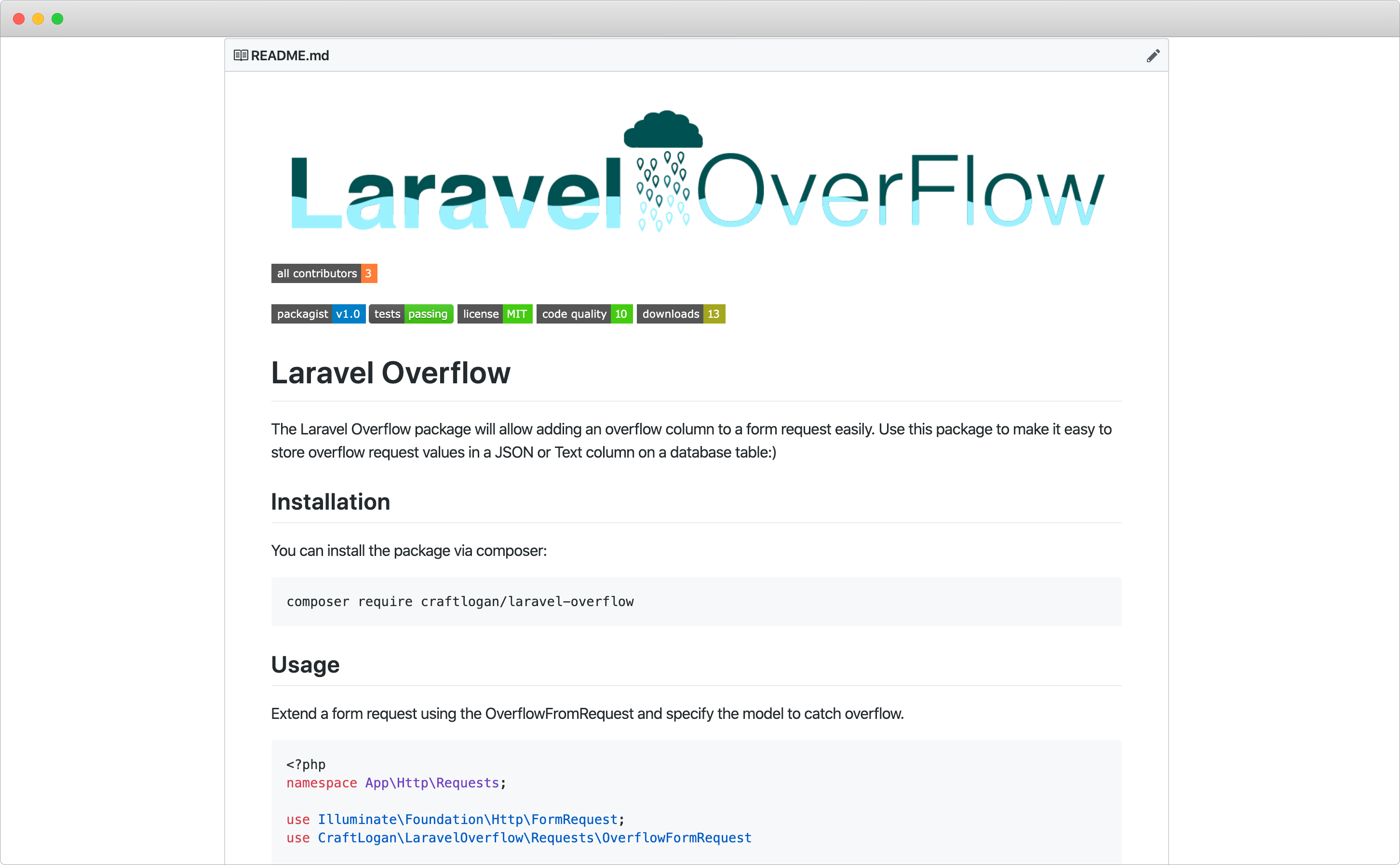 Laravel Overflow